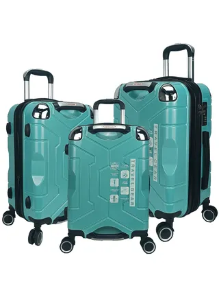 Trolley Luggage Set of 3 PCS TPC Hard Side Spinner Wheels with TSA Lock 