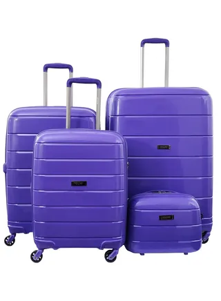 Luggage Set – Travelling Hard Shell  Expandable Suitcase With Spinner Wheels & TSA 3 Digit Number Lock-Set of 4 Trolley Bags  (20/24/28/14 Inches) 