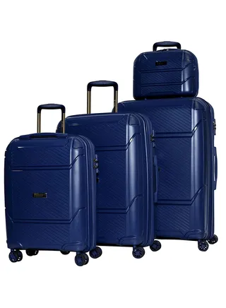 Travelling Suitcase Hard Shell Lightweight Luggage-Hard Sided with Spinner Wheels & 3 Digit Number Lock-Set of 4 Trolley Bags (20/24/28/14 Inches) 