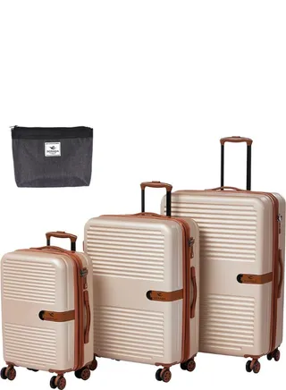 Luggage Set of 3 Classic Collection 4 Double Wheels and TSA Lock 