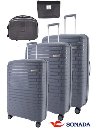 Unbreakable Luggage Unisex ,Double Zipper ,Expandable, TSA Lock With 4 Double Silent Wheels (Set of 4, BLUE) 