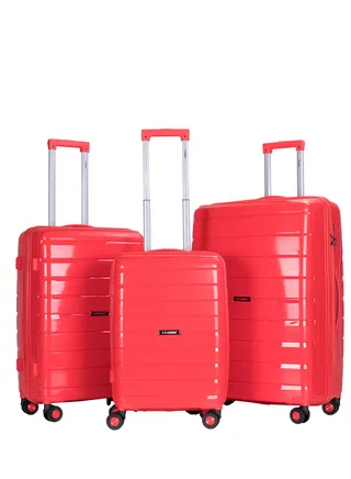 Trolley Luggage PP Hard Side 3PCS Set With TSA Lock Travel Bag 