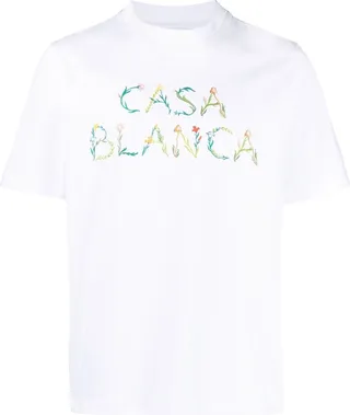 White L'Arche Fleure Organic Cotton T-Shirt