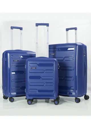 Trolley Luggage PP Hard Side 3PCS Set With TSA Lock Travel Bag 