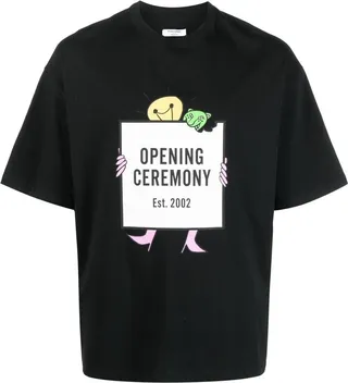light bulb box logo print T-shirt
