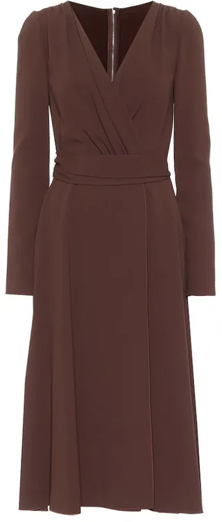 Crepe midi dress