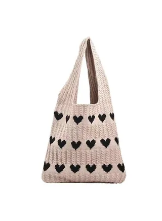 Simple Fashion Knitted Shoulder Bag 
