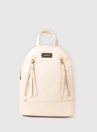 Marta Chic Boho Backpack Bag for Women -Nude Pink 