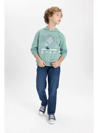 Boy Straight Fit Denim Trousers 