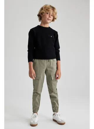 Boy Woven Cargo Jogger Trousers 