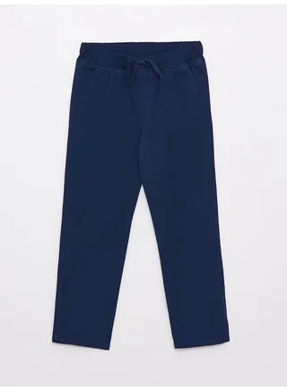Elastic Waist Basic Gabardine Boy Trousers 