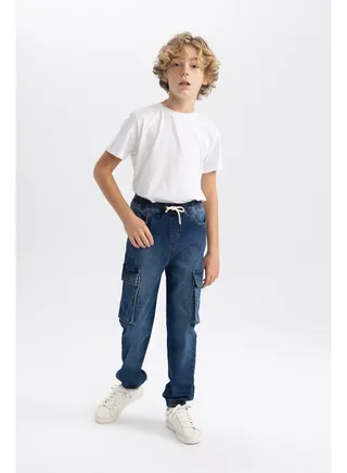 Boy Cargo Jogger Denim Trousers 