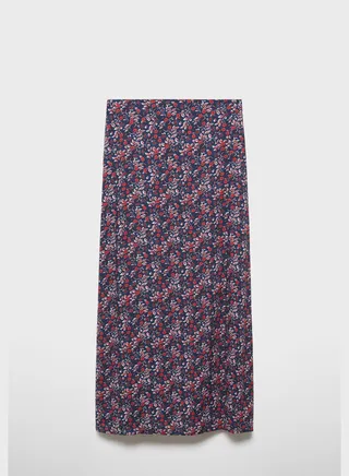 Youth Floral Print Midi Skirt 