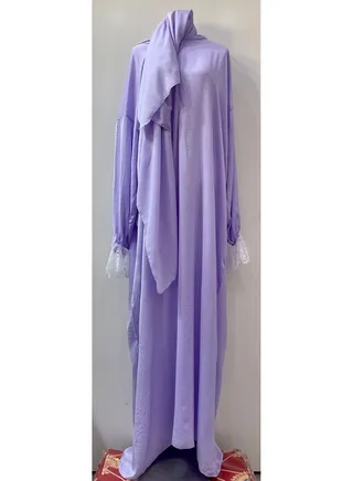 Prayer Dress Silk Purple Free Size 