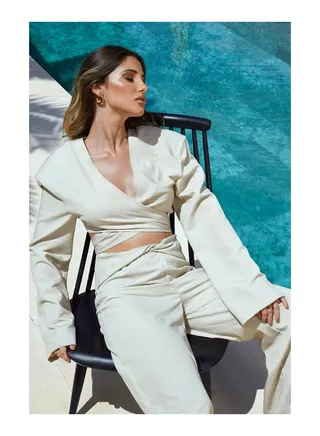 Tia Cross Over Wrap Crop Top 