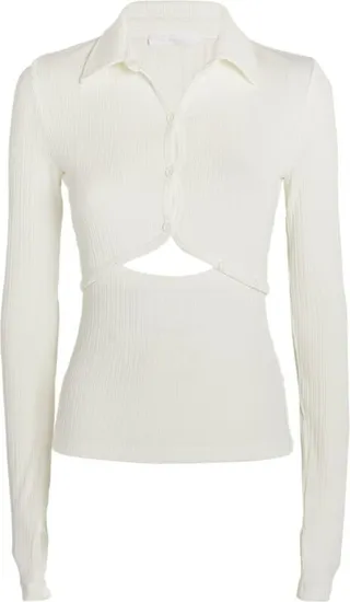 Helmut Lang Cut-Out Polo Shirt