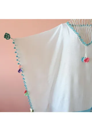 TheTurkishTouch - Embroidered Bamboo Beach Dress / Kimono / Beachwear 