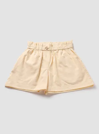 Casual Plain Skater Skirts Beige 