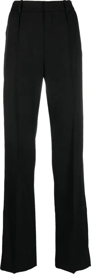High-Waisted Straight-Leg Trousers