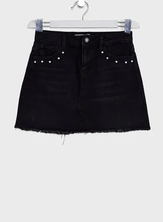 Kids Studded Denim Skirt 