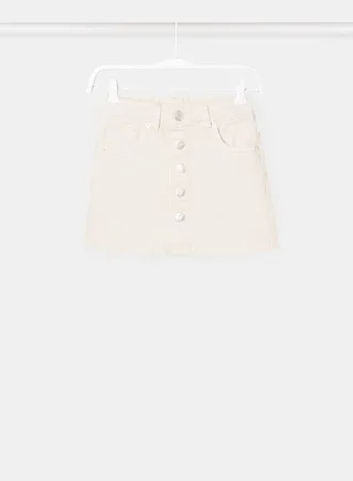 Kids Buttoned Denim Skirt 
