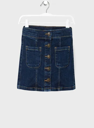 Infant Button Down Denim Skirt 