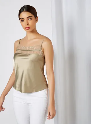Lace Yoke Babydoll Tuffet 