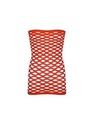 Women Mesh Fishnet Baby Doll Sleepwear - Red 