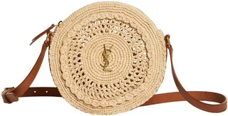 Sac Rond Raffia Shoulder Bag