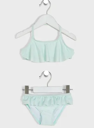 Kids Frilly Halter Bikini 