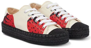 Printed canvas espadrilles