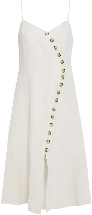 Asymmetric linen dress