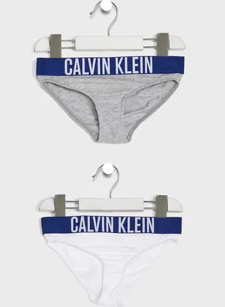 2 Pack Youth Logo Band Swim Bikini Bottoms