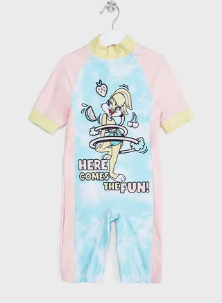 Warner Bros Looney Tunes Lola Bunny Girls Swimsuit 