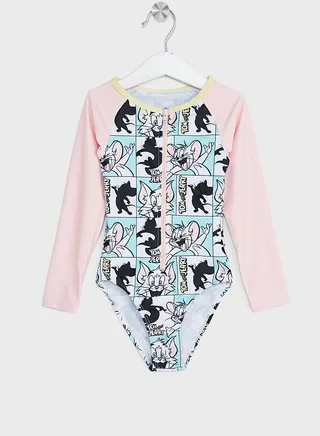 Warner Bros Tom And Jerry Girls Swim Suit 