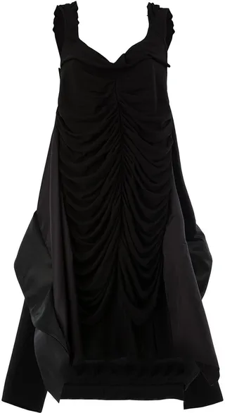 Ruched Asymmetrical Hem Dress