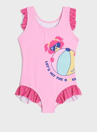 Kids Graphic Print Swimsuit 
