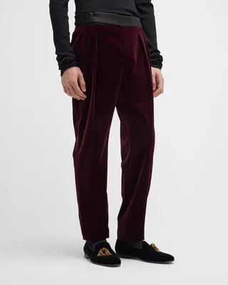 Men's Velvet Tuxedo Pants