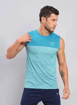 Melange Round Neck Active Tank 