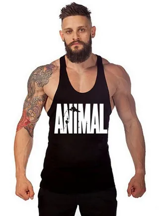Graphic Printed Training Vest Black 