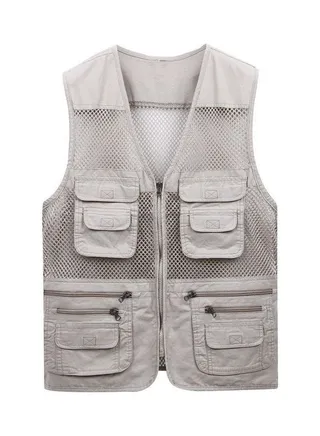 Fishing And Photography Vest Beige 