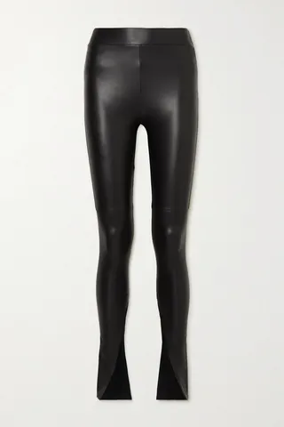 Alix NYC - Carlisle Vegan Leather Slim-leg Pants - Black