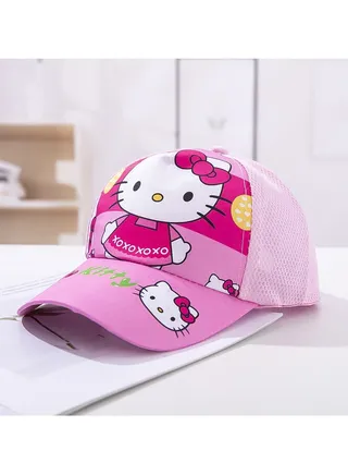 Hello Kitty Hats For Kids Outdoor Cartoon Adjustable Sunnet Hats 