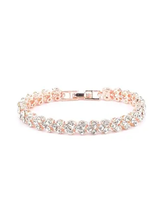 Bracelets for Women, Cubic Zirconia Tennis Bracelet, Classic Bling Bangles for Teens Girls and Female Hand Jewelry Accessories-6.5 Inch 