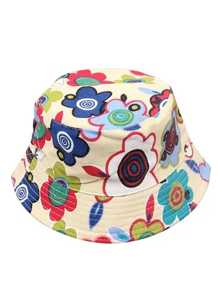 Floral Printed Summer Hat Multicolour 