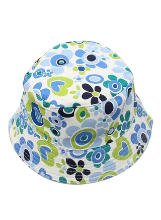 Floral Printed Summer Hat Multicolour 