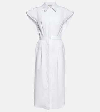 Cotton poplin shirt dress