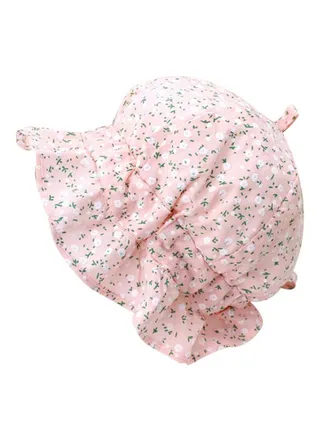 Lovely Flowers Printed Beanie Pink/Green 
