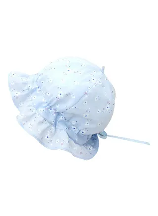 Lovely Flowers Printed Beanie Blue/White 