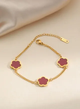 Elegant Gold Plated Stainless Steel Bracelet For Women 